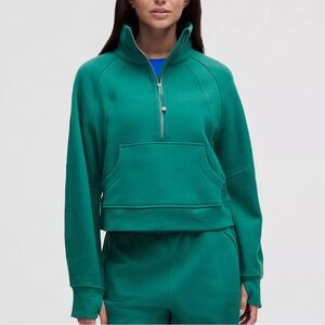 Lululemon Athletica Green Quarter-Zip Sweatshirt